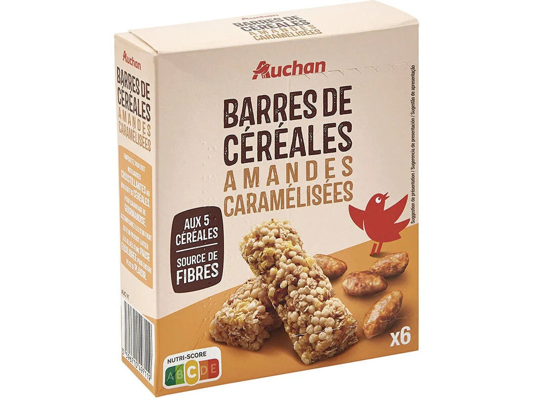 Almond and Caramel Cereal Bars 126g
