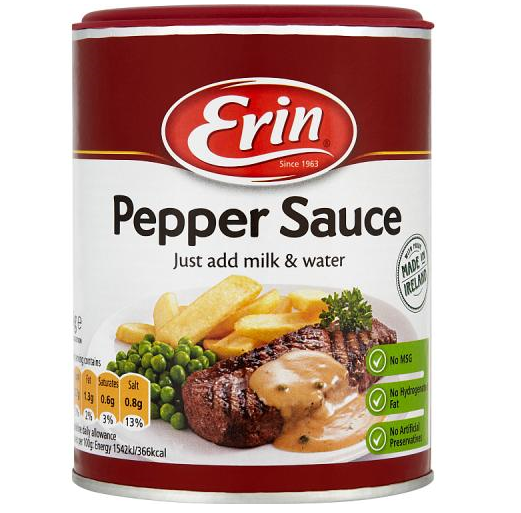 erin pepper sauce 144g creamy peppercorn sauce tub festive cooking helper