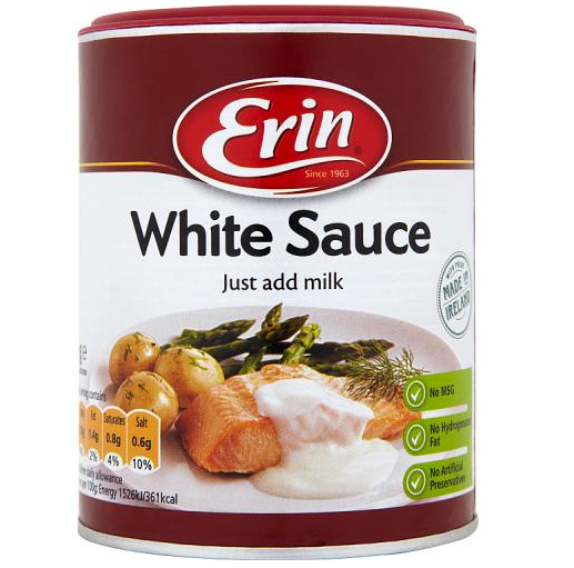 erin white sauce mix 126g creamy white sauce tub festive cooking helper