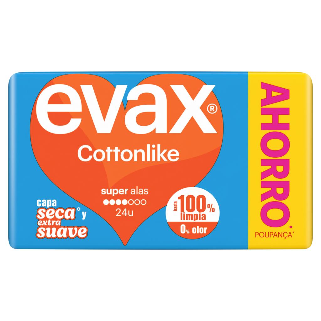 Evax Cottonlike Super Sanitary Pads with Wings Pack of 24