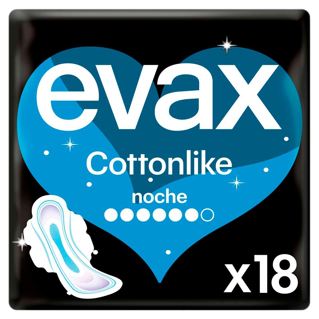 Evax Night Sanitary Pads with Wings Pack of 18