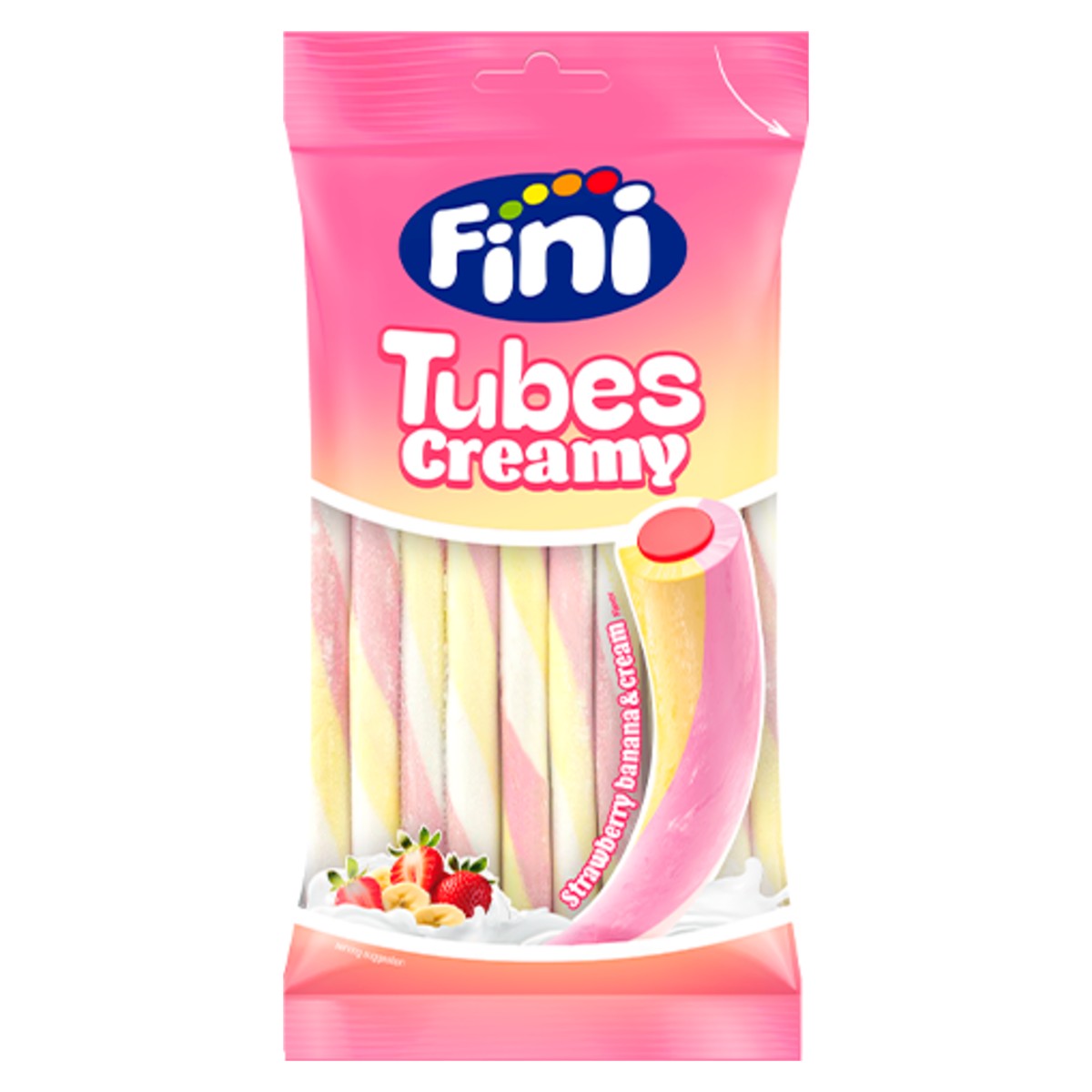 Fini Creamy Yogurt Strawberry Banana Tubes 80g