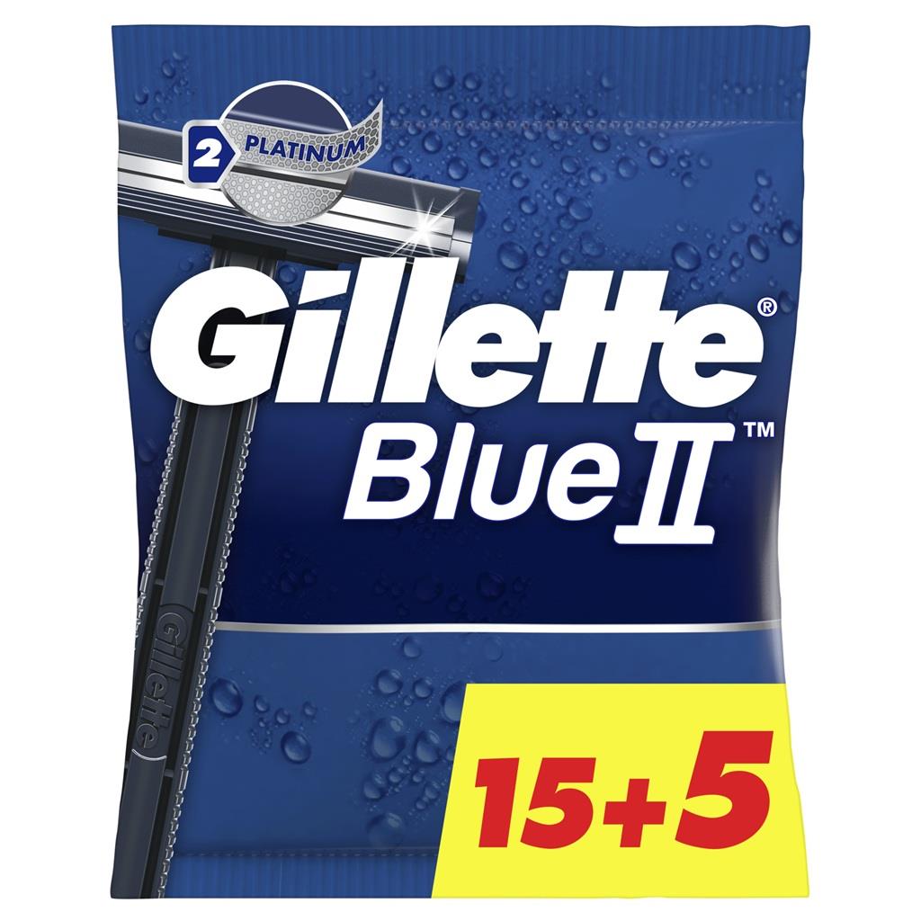 Gillette Blue II Fixed Disposable Razors Pack of 20