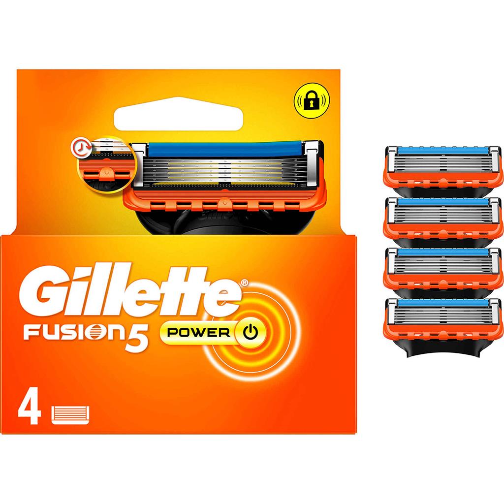 Gillette Fusion5 Power Razor Blade Refills Pack of 4