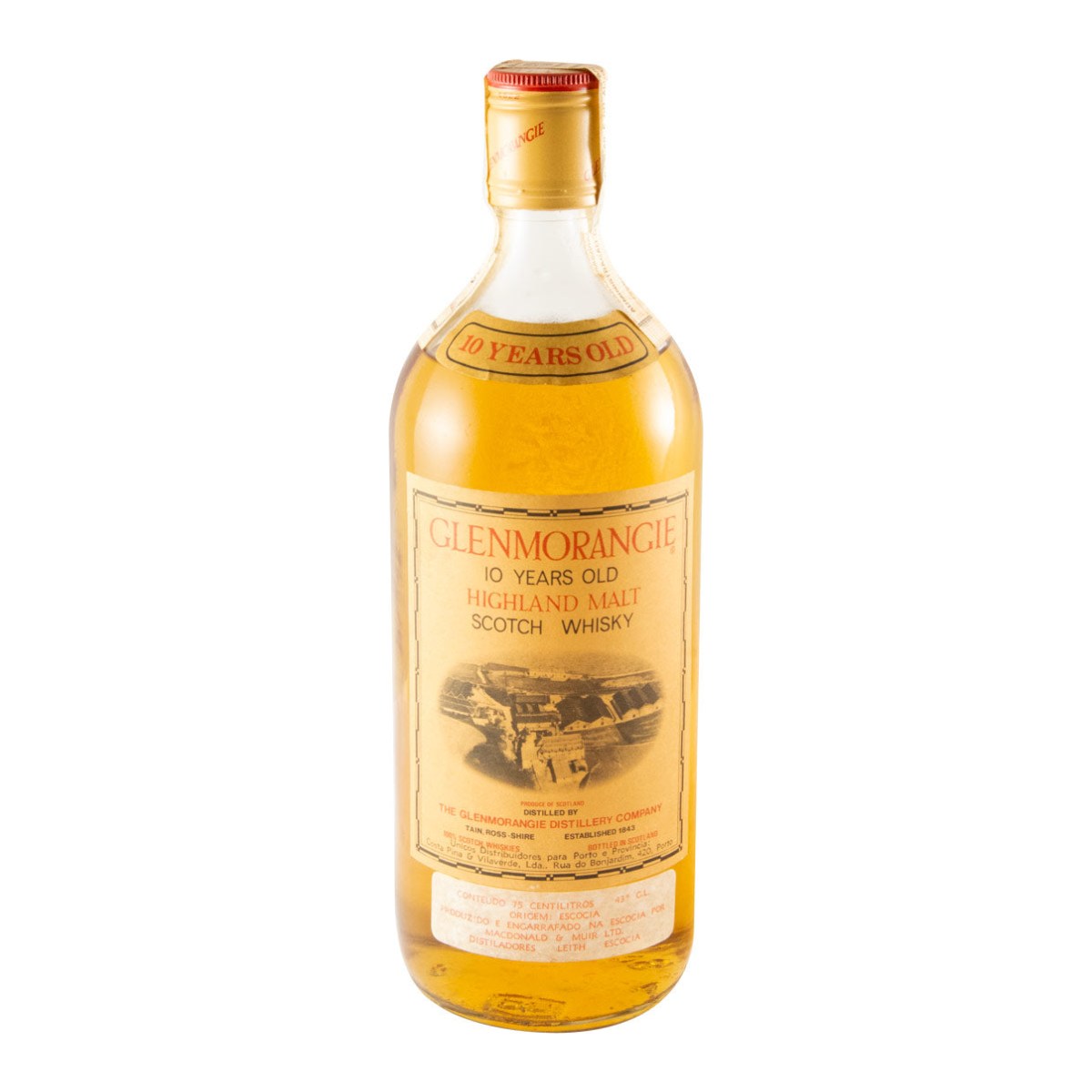 Glenmorangie 10 Year Old Round Bottle Single Malt Scotch Whisky 750ml 43% ABV