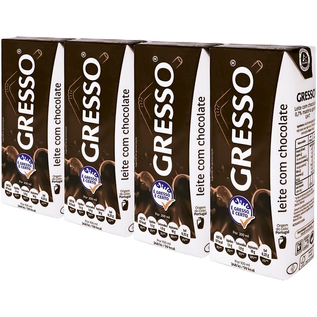 Gresso Chocolate Milk 4 x 200ml