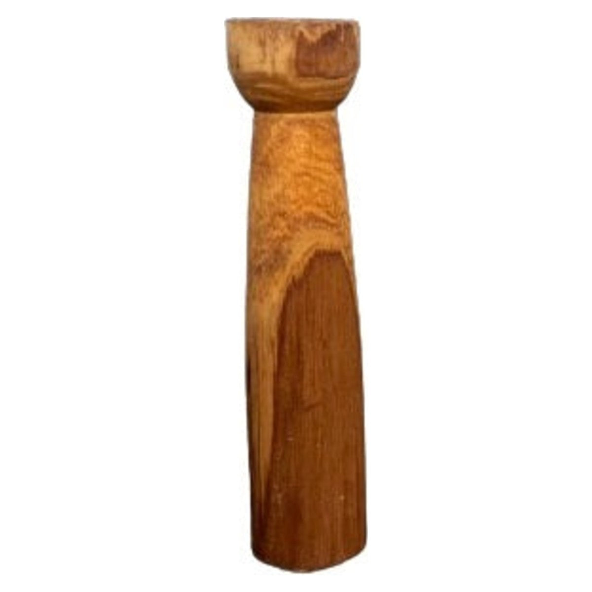 Handmade Wooden Candle Holder 14cm