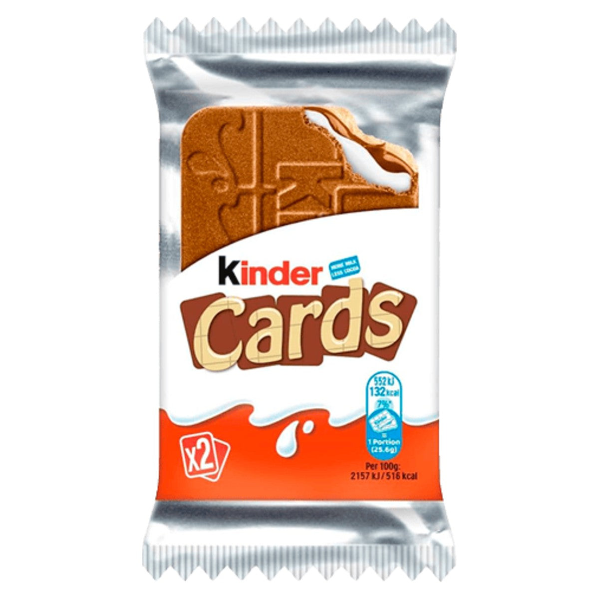 Kinder Cards Milk and Cocoa Wafer Biscuits 25.6g