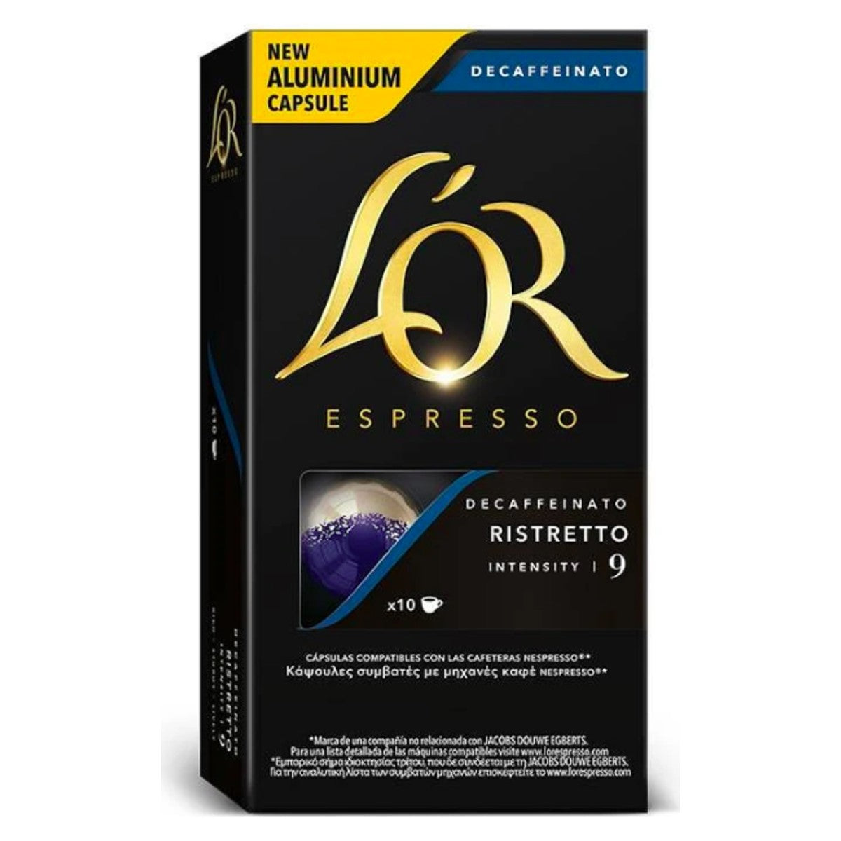 L'OR Espresso Ristretto Decaffeinato Capsules for Nespresso 10 Pack