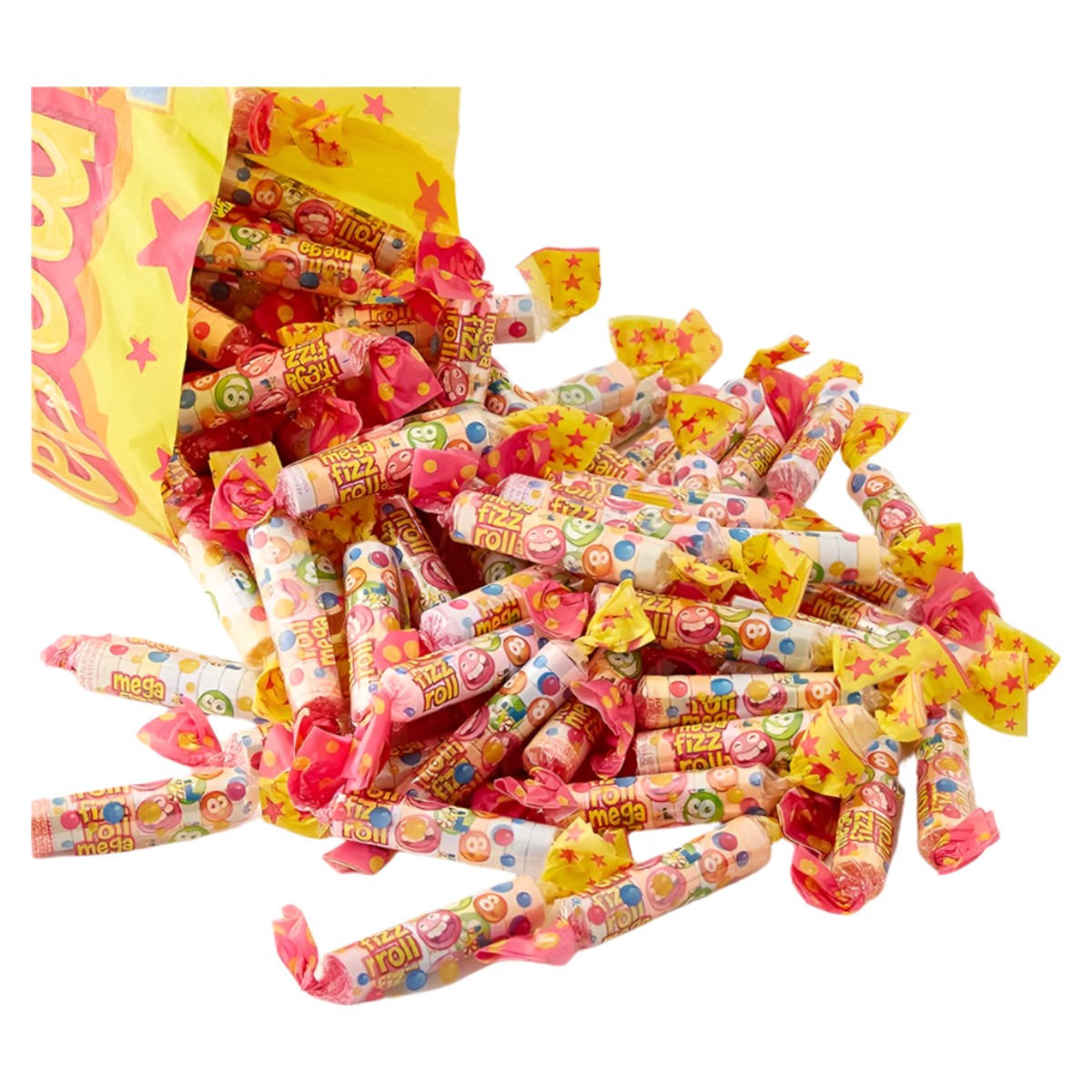 Mega Fizz Roll Sweets 10 Rolls