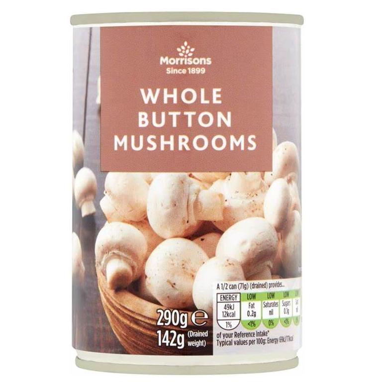 Sliced Mushrooms in Water 290g Morrisons