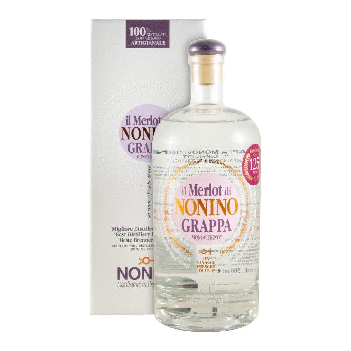 Nonino Merlot Grappa 500ml 41% ABV