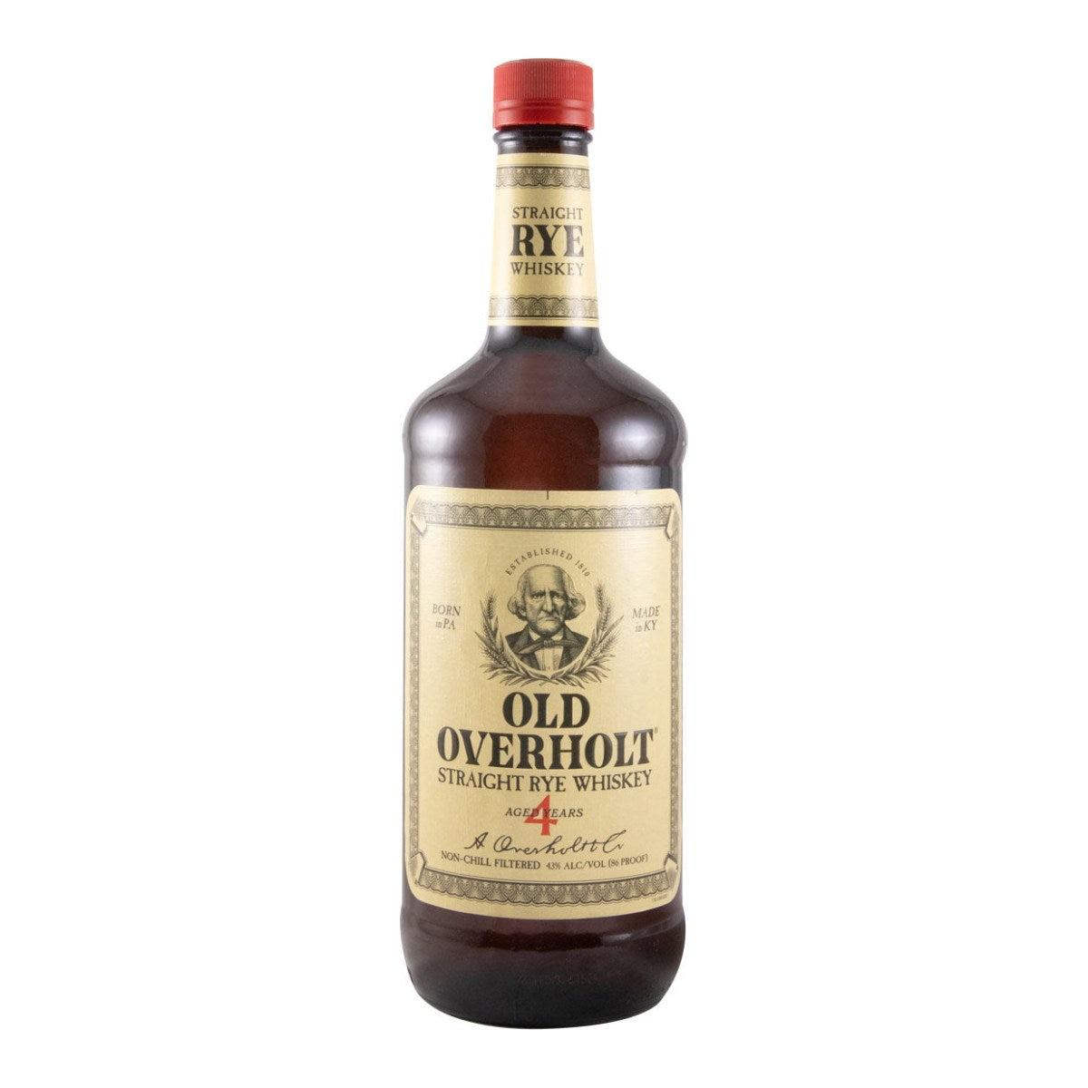 Old Overholt 4 Year Old Straight Rye Whiskey 1L 43% ABV