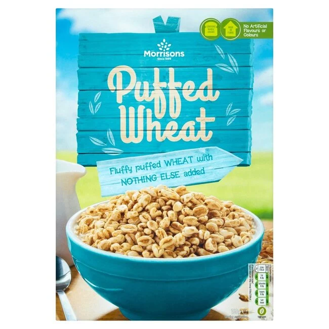 Puffed Wheat 160g Morrisons – children youth cereals – breakfast cereals
