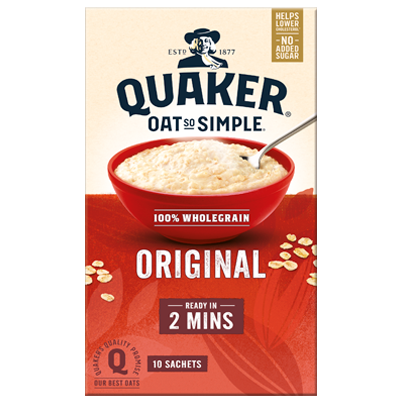Quaker – Quaker Oat so Simple Original 10 Sachets 270g – 10 Pack – Oat Flakes and Porridge – South African Products