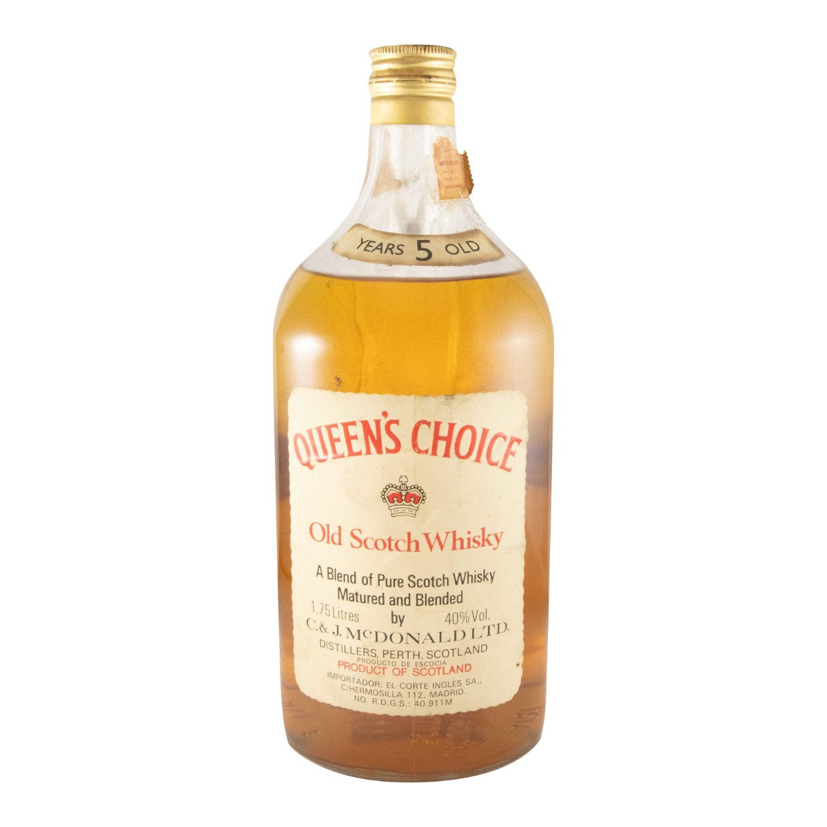 Queen's Choice 5 Year Old Blended Scotch Whisky 1.75L 40% ABV