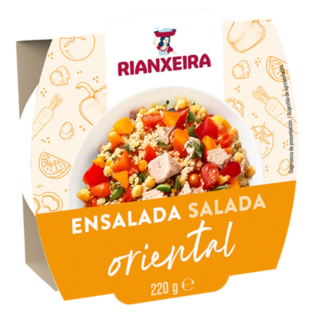 Rianxeira Oriental Couscous Salad with Tuna 220g