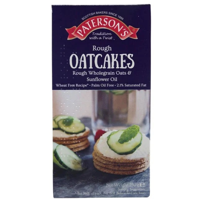Patersons Rough Oatcakes 250 g – oatcakes; Crackers Salty and Healthy