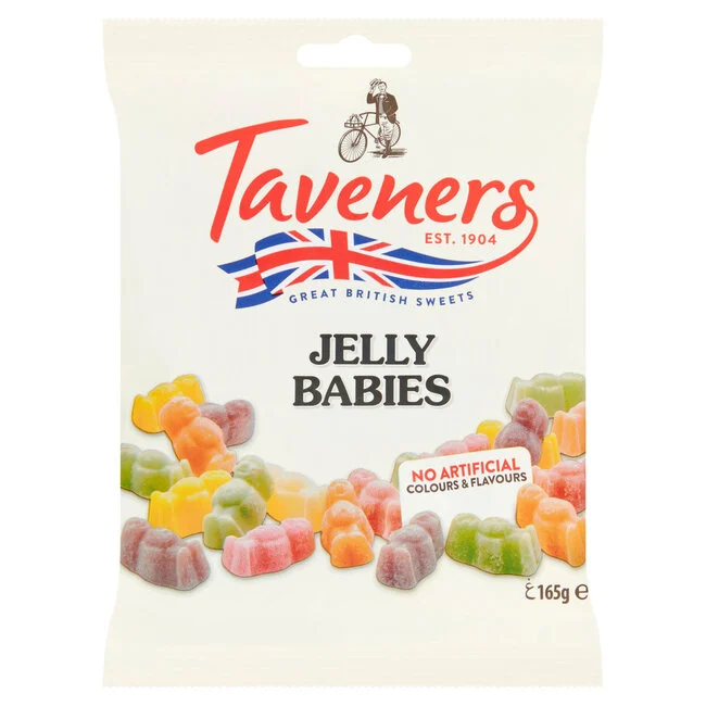 taveners jelly babies 130g fruity soft jelly sweets classic british candy