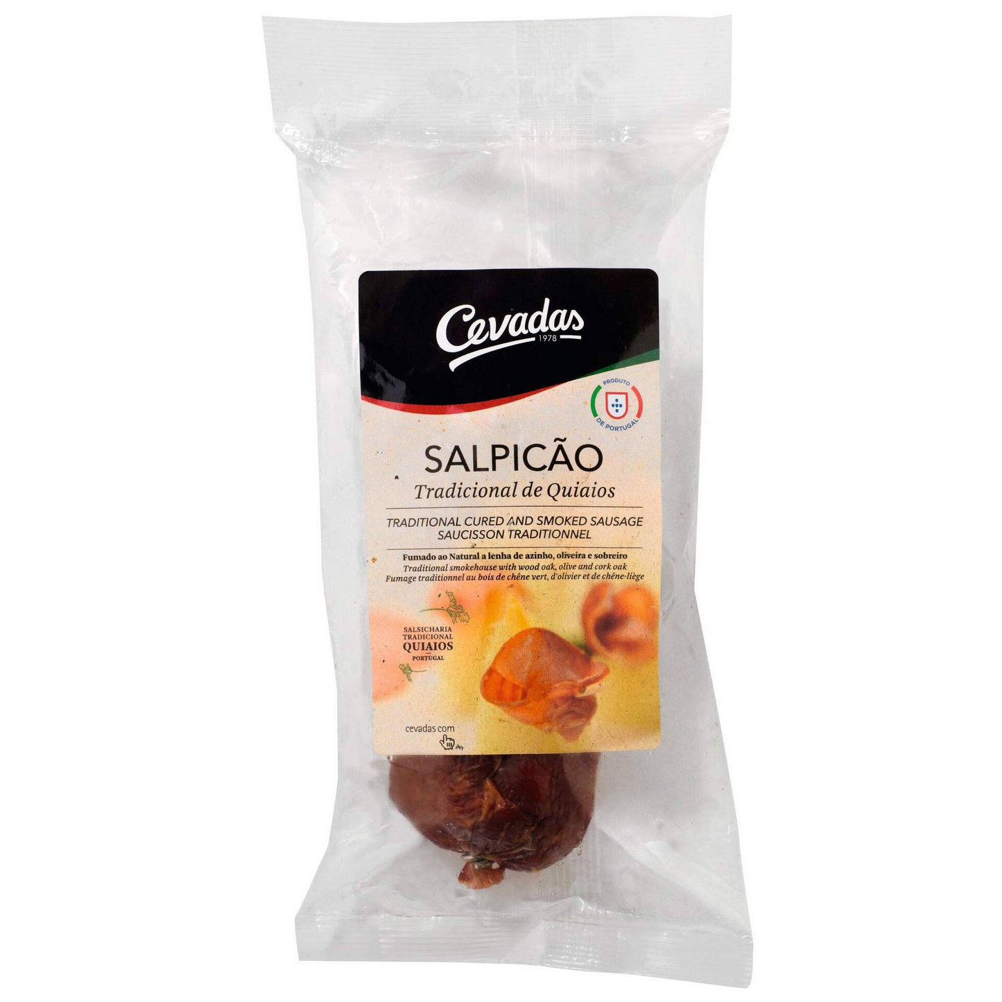 traditional salpicao cevadas 300g portuguese cured sausage smoked pork deli meat