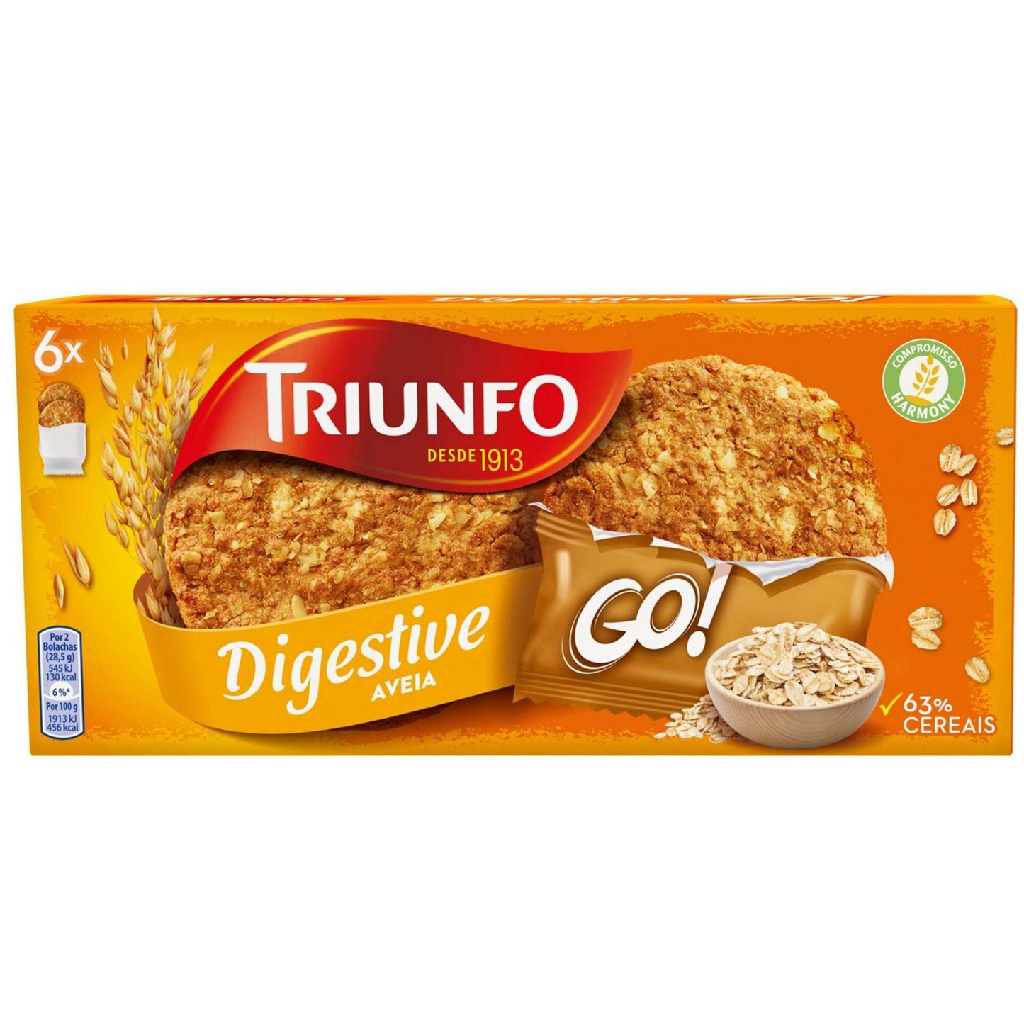 triunfo digestive go chocolate cookies 171g crunchy chocolate digestive biscuit snack