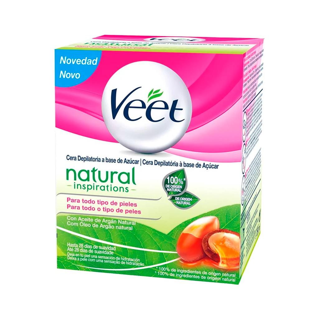 Veet Pure Sugar Wax 250ml with 12 Reusable Strips