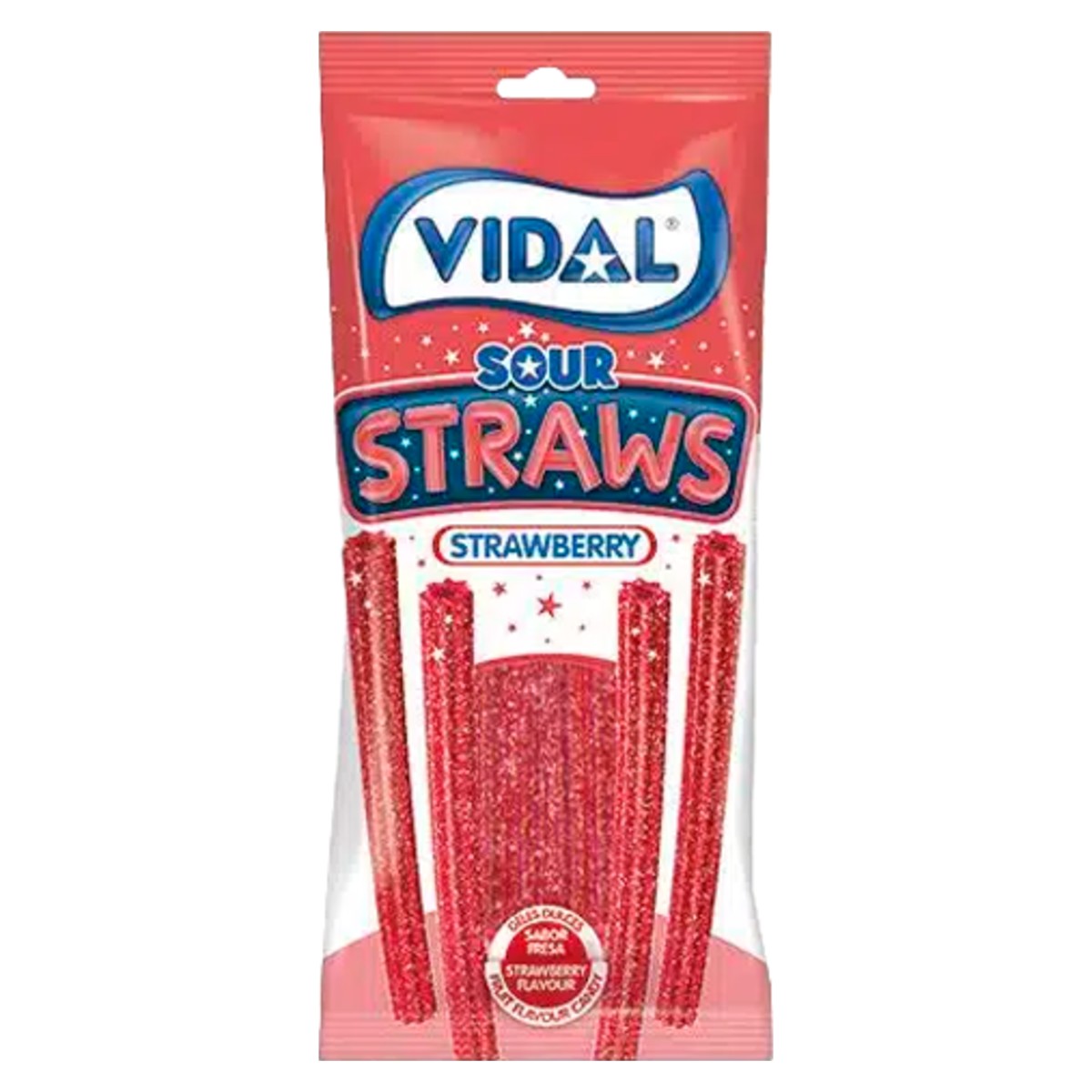 Vidal Sour Strawberry Straws 90g