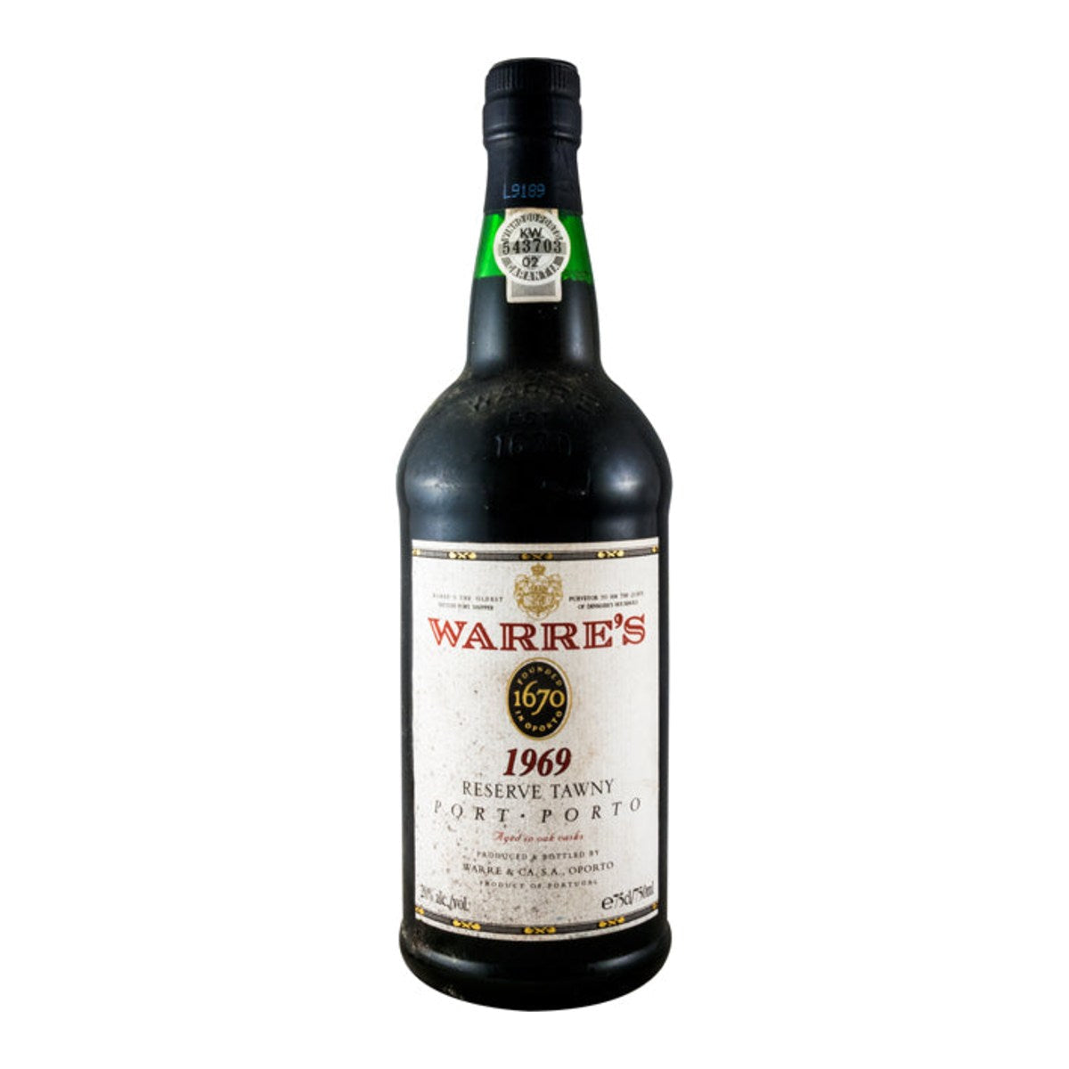 Warre's Reserve Tawny Porto Wine 1969 750ml 20% ABV