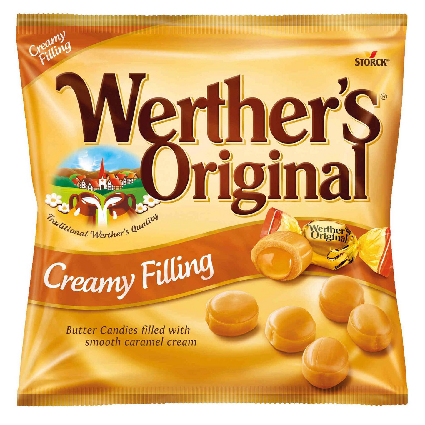 werthers original creamy caramels 135g soft chewy buttery caramel candy classic european confectionery sweet shop pack