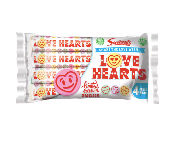 Swizzels Giant Love Hearts – Soft Sweet Favourites – Share Bag