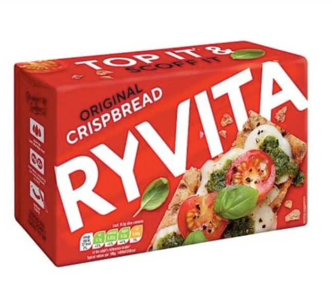 Ryvita Dark Rye Crackers 200 g – savoury crackers; Crackers Salty and Healthy; South African Products