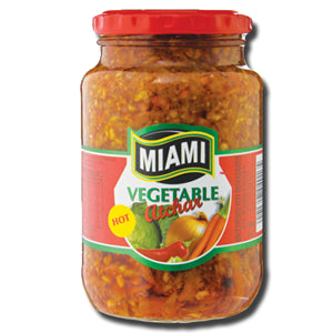 Miami Vegetable Atchar Hot – 380g Jar | Spicy South African Classic