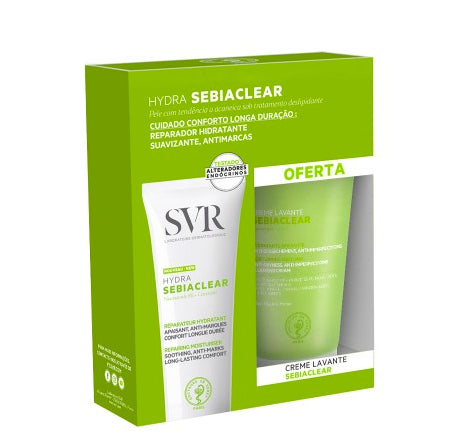 SVR Sebiaclear Hydra Repairing Moisturizing Cream 40ml + OFFER Cleansing Cream 55ml