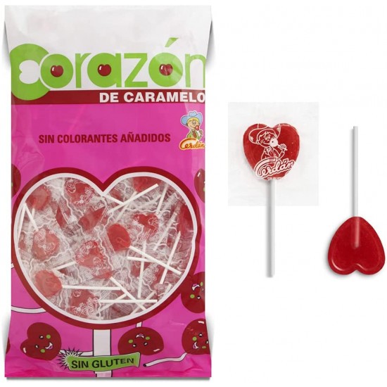 Mini Heart Lollipops per 10