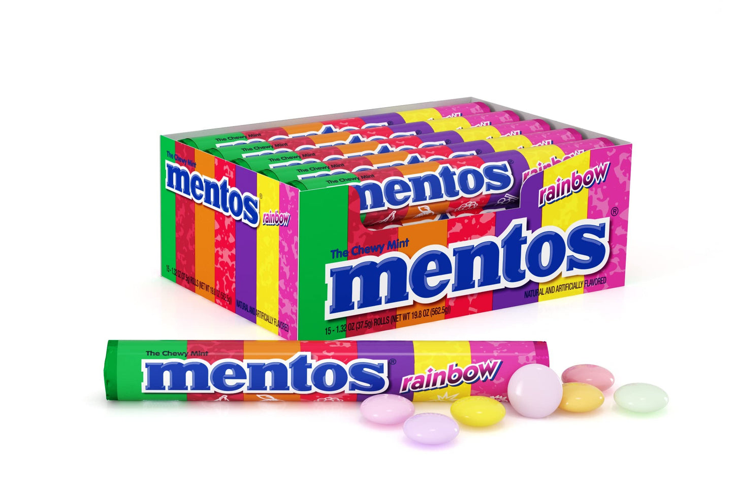 Mentos Rainbow roll – Soft Sweet Favourites – Share Bag