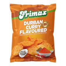 Frimax Durban Curry Flavored Potato Chips Bag 125g