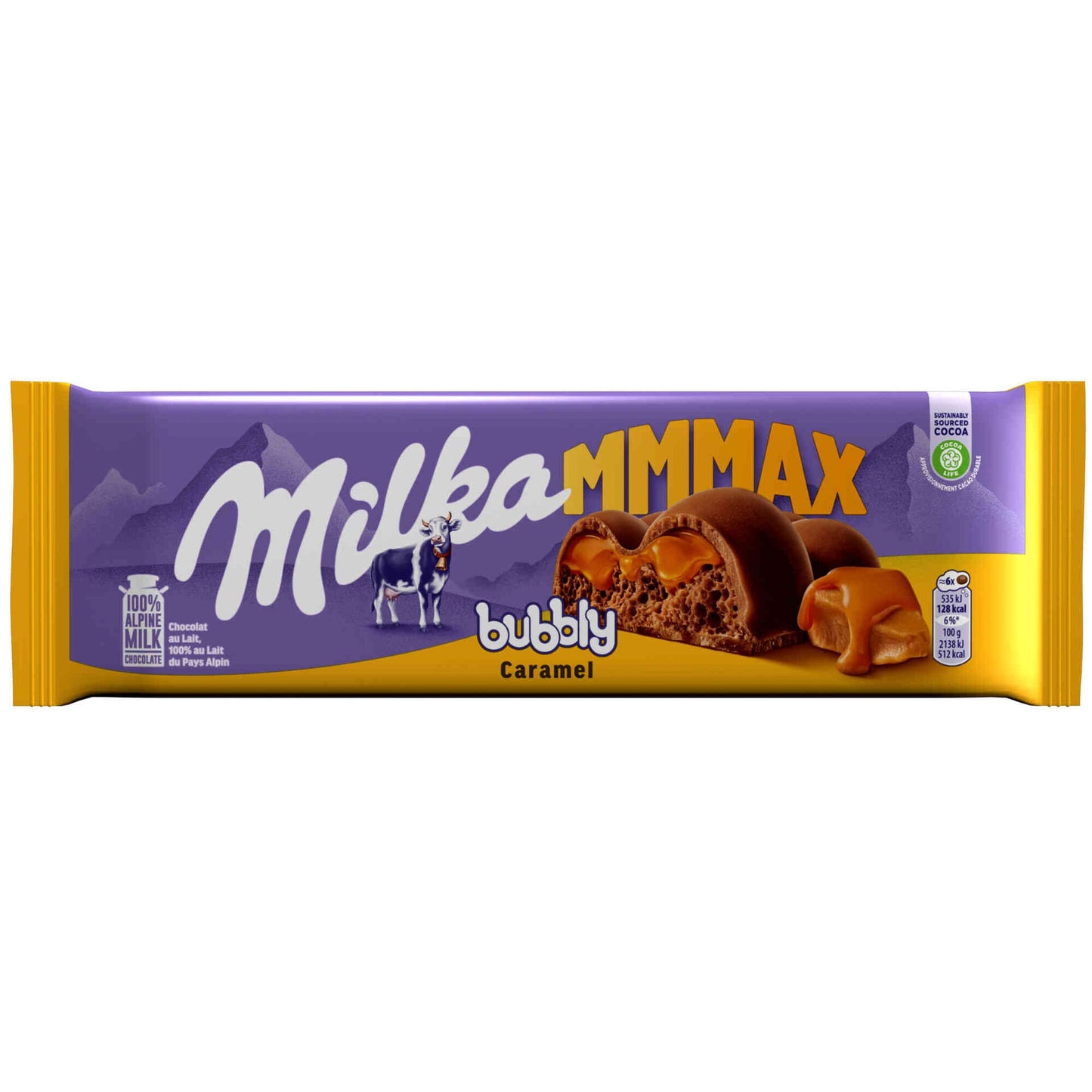 Milka Bubbly Caramel Chocolate 250g Max XXL