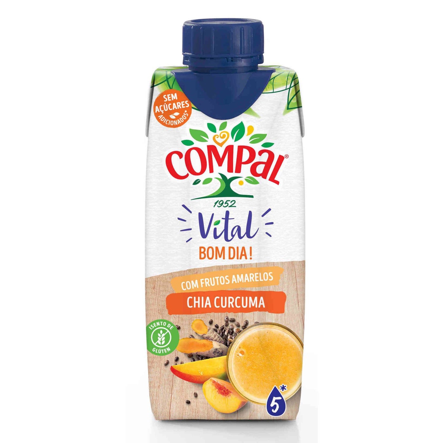 Néctar de Frutos Amarillos Chía y Cúrcuma 300ml Compal