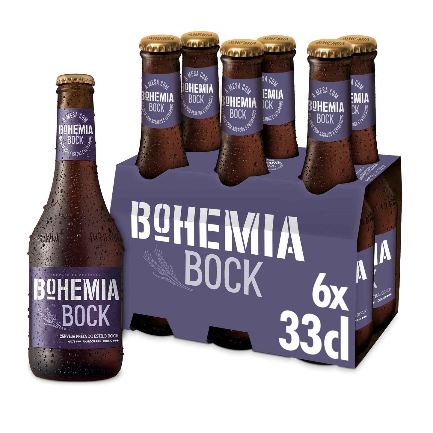 Sagres Bohemia – 6 botellas de 330 ml (6,2 % de alcohol) | Cerveza rubia ámbar portuguesa de alta graduación