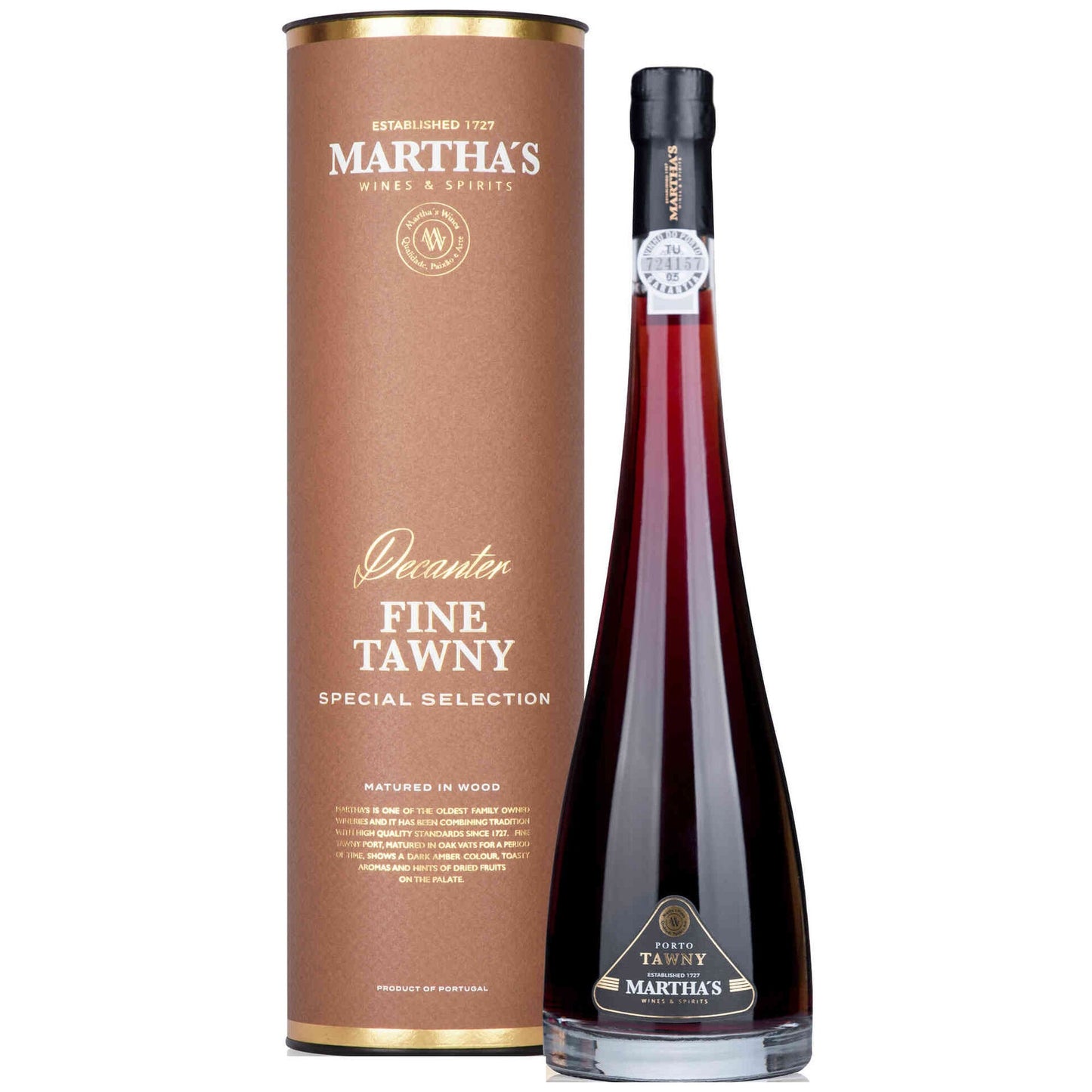 Martha's Tawny Port Wine – 500ml Bottle (19.5% ABV) | Traditional Portuguese Tawny