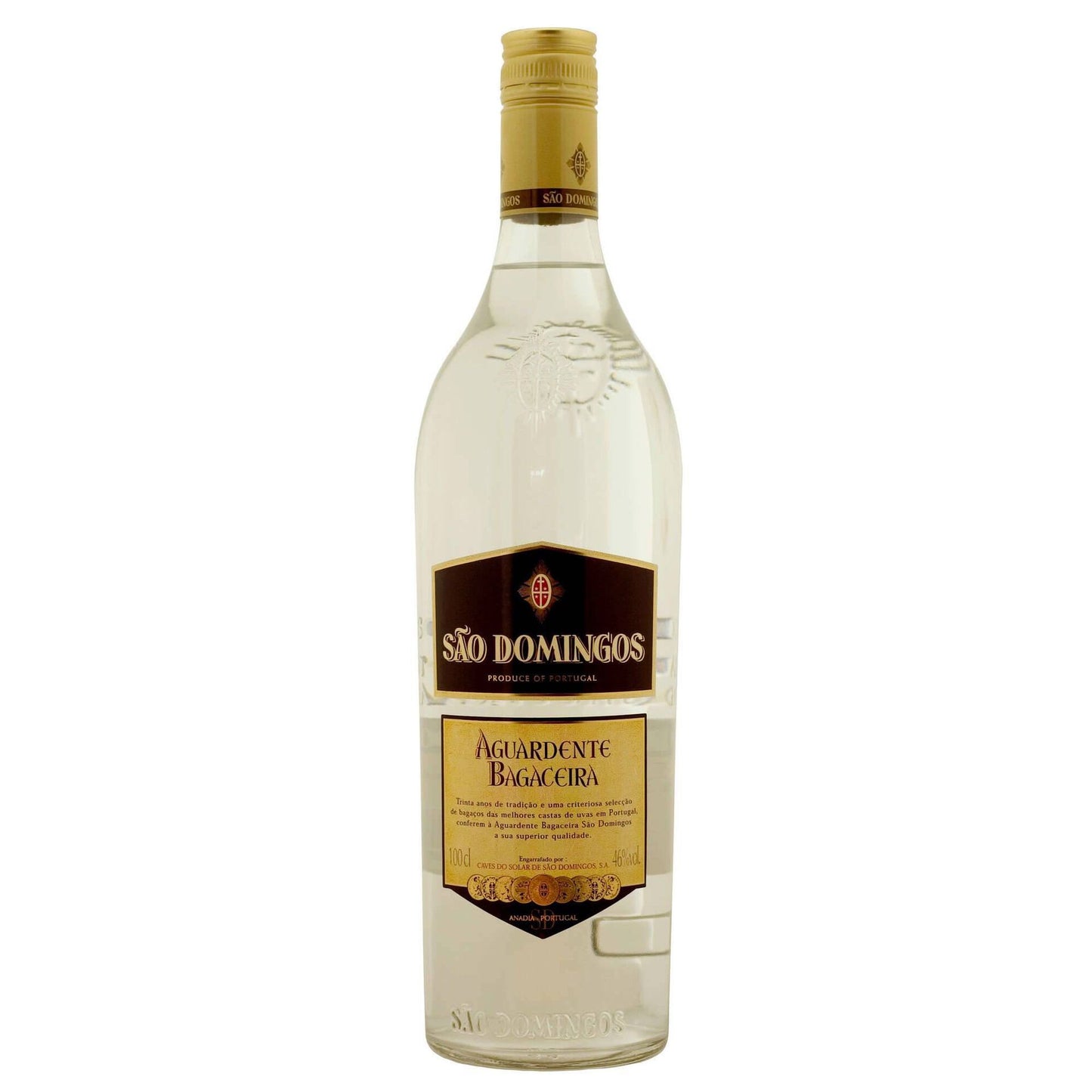 Bagaceira São Domingos Brandy – 1L Bottle (40% ABV) | Traditional Portuguese Pomace Brandy
