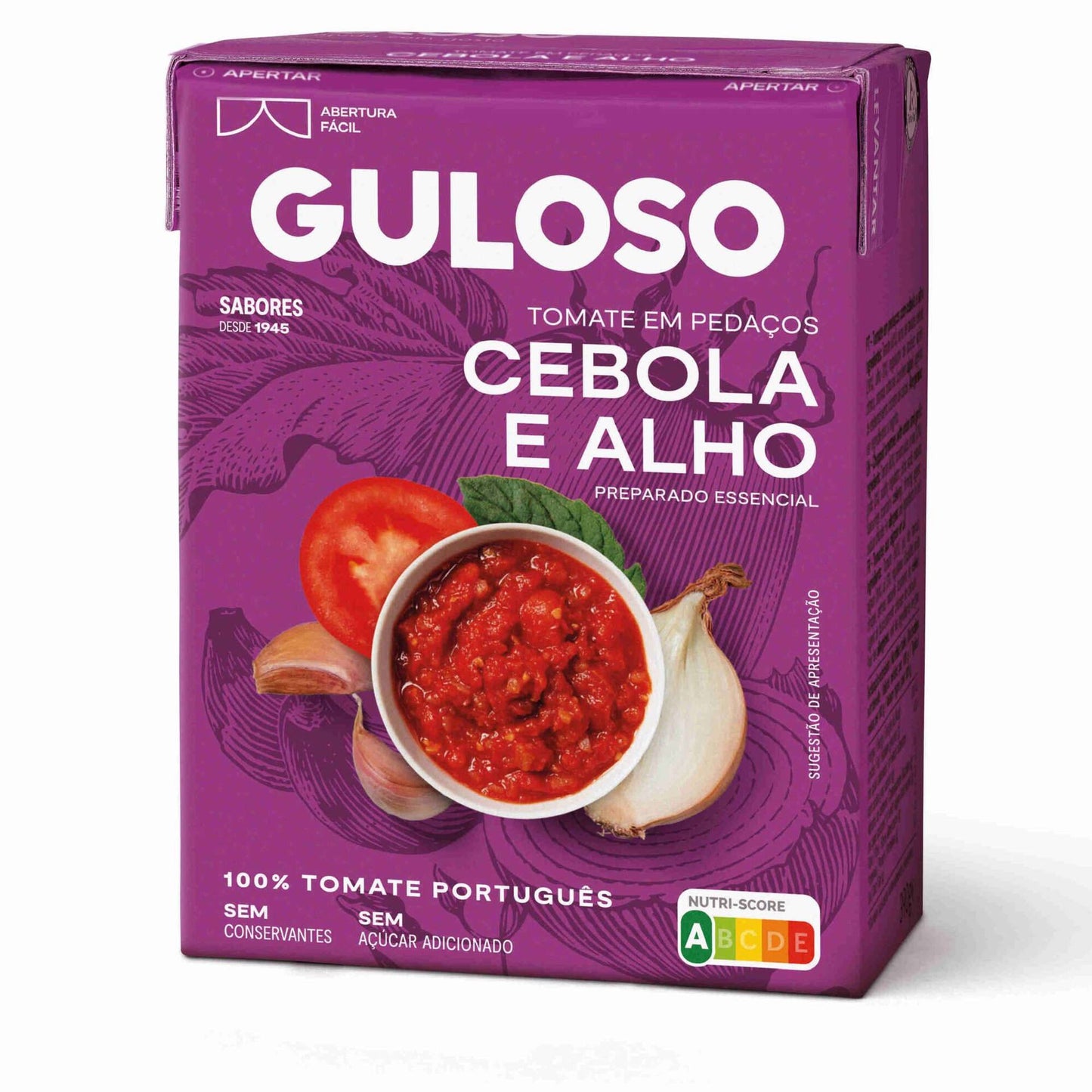 Guloso Tomato Pieces with Onion and Garlic 390g