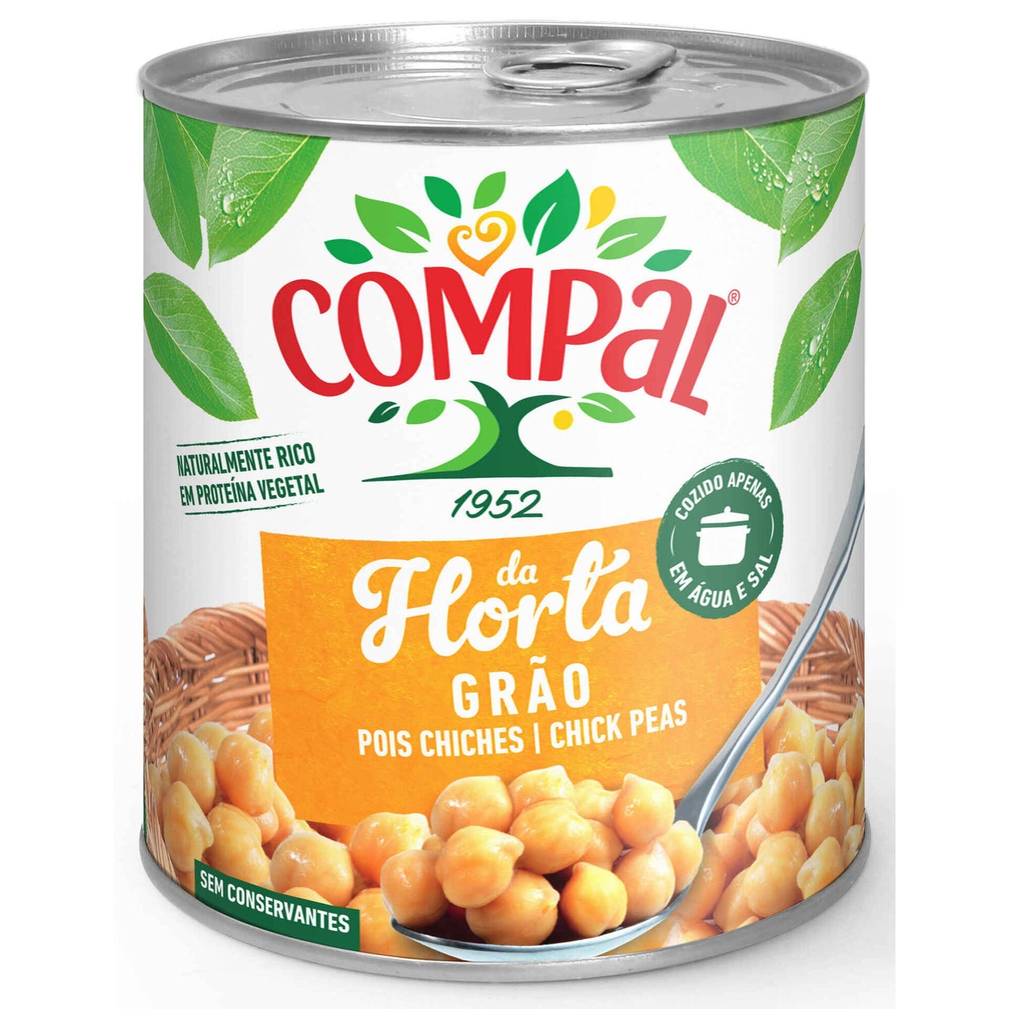 Compal Chickpeas Gluten-Free Cooked 845g Tin – Hearty & Versatile