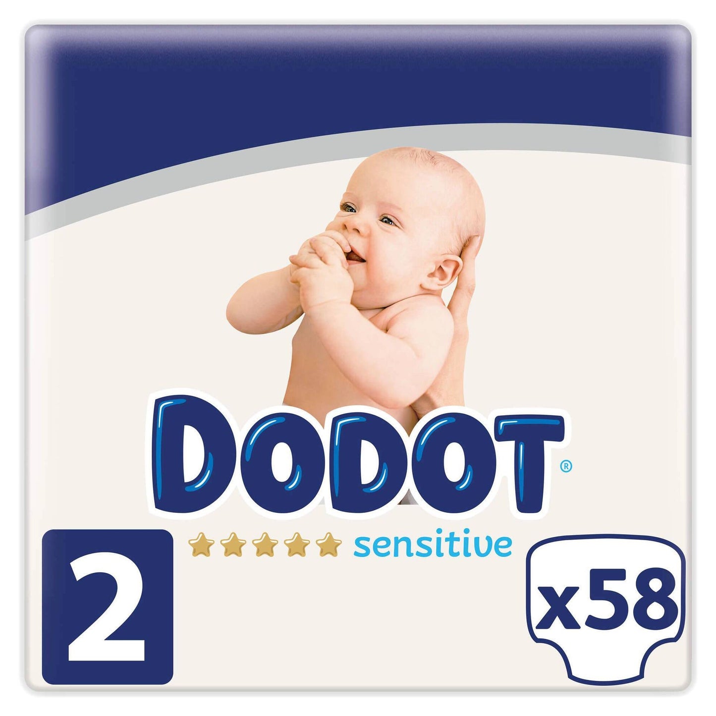 Dodot Sensitive Diapers T2 4–8 kg – 58 Units | Gentle Care for Sensitive Baby Skin
