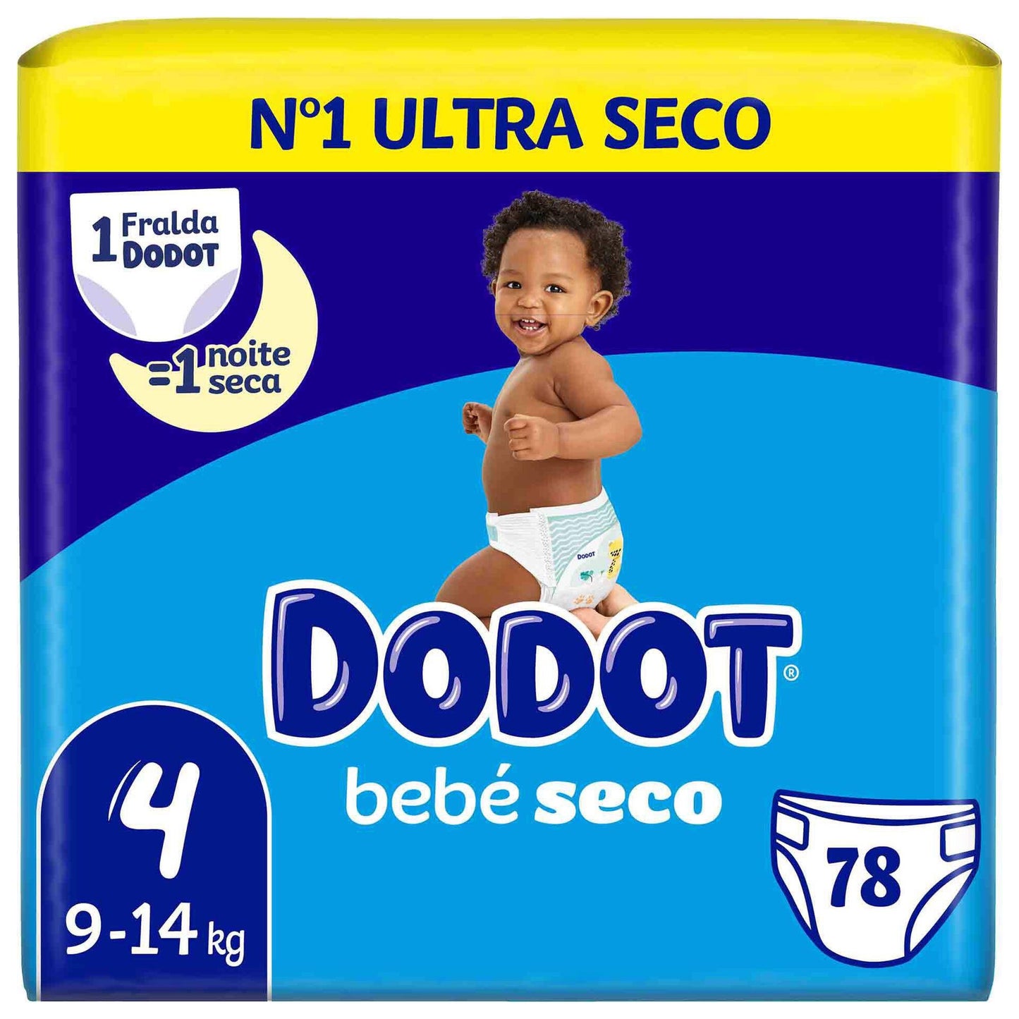 Dodot Dry Baby Diapers T4 9–14 kg – 78 Units | Long-Lasting Dryness & Comfort