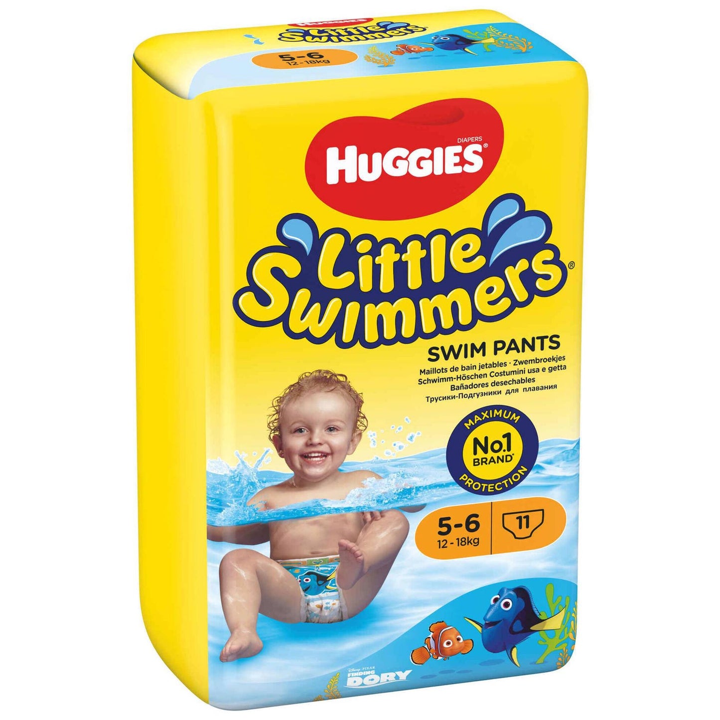 Huggies Swim Diapers T5–6 12–18 kg – 11 Units | Fun & Secure Water Play Protection