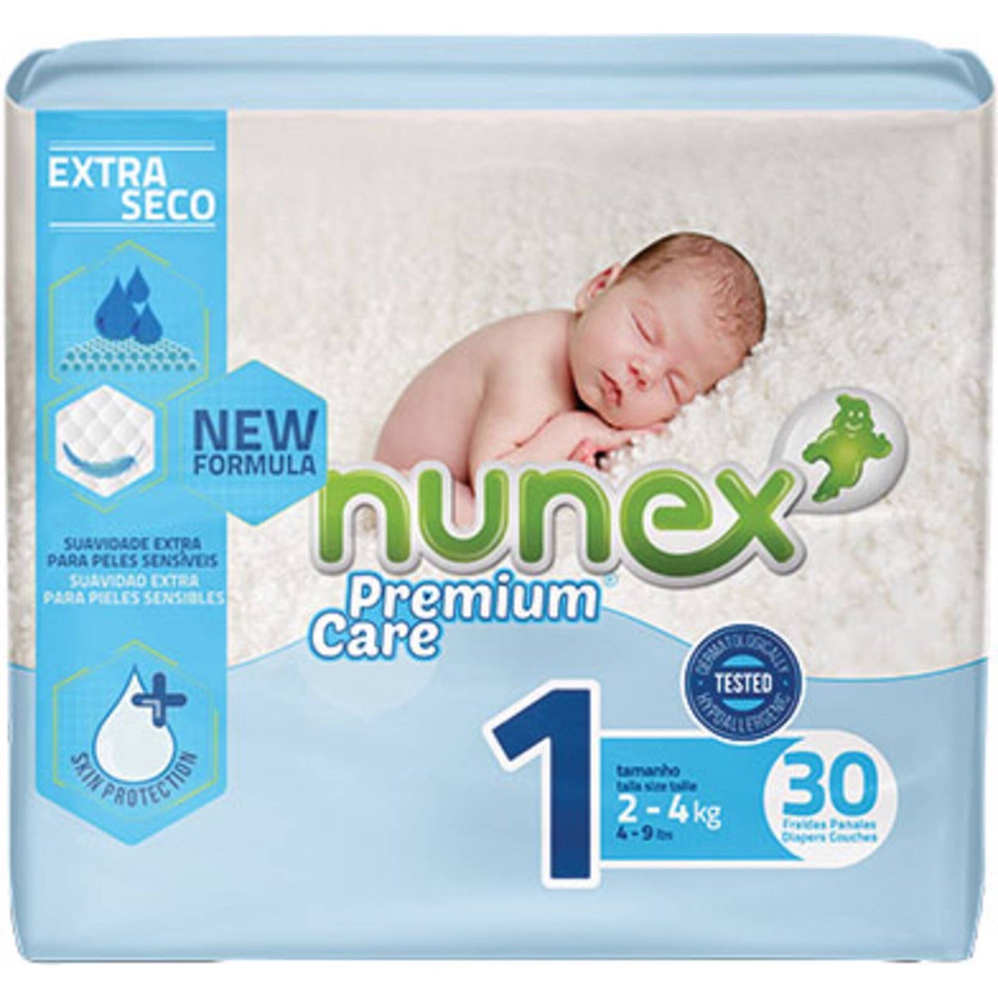 Nunex Premium Care Diapers T1 2–4 kg | Gentle Newborn Protection with Premium Comfort