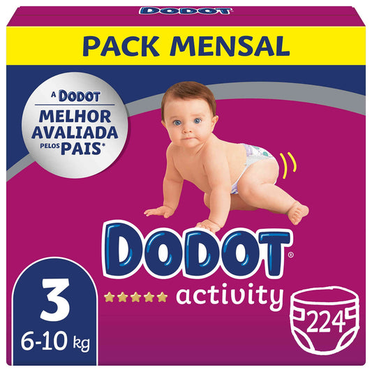DODOT Activity Diaper Box 224 units XXL 6-10kg T3