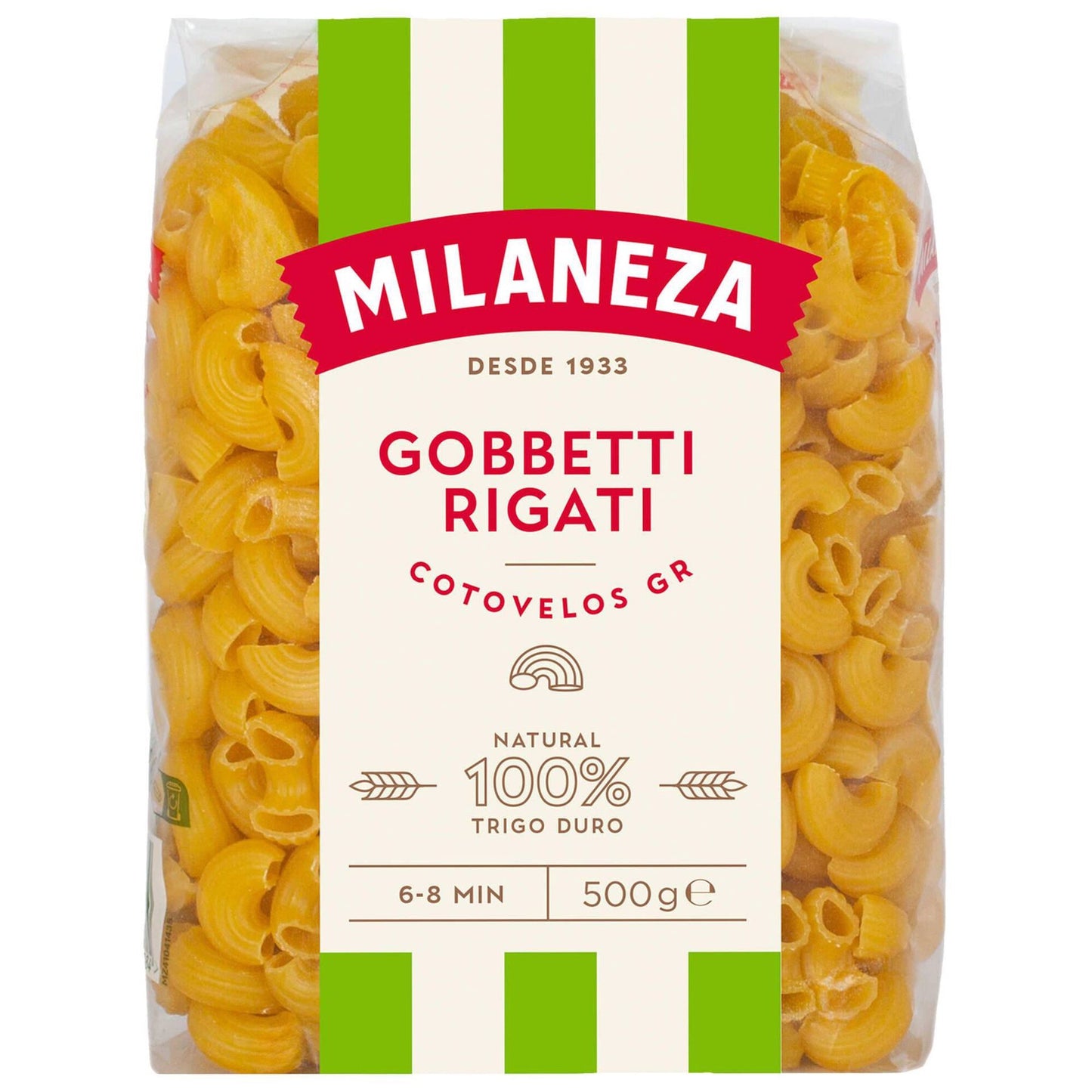 Pasta Large Gobbetti Rigati Milaneza 500g