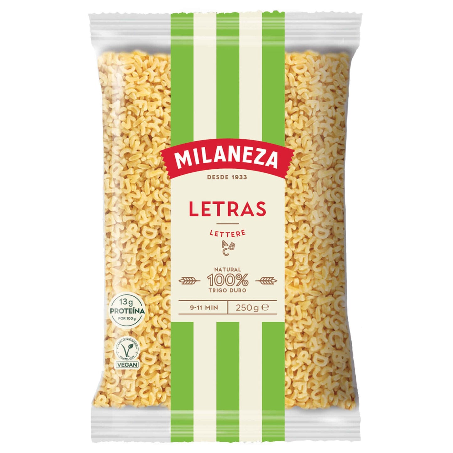 Milaneza Shaped like the letters of the alphabet 250g